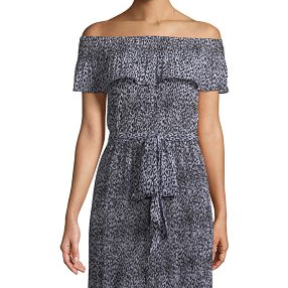 MICHAEL Michael Kors Leopard Off-the-Shoulder